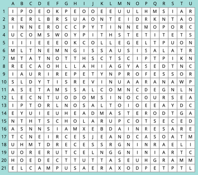 Education word search, first version