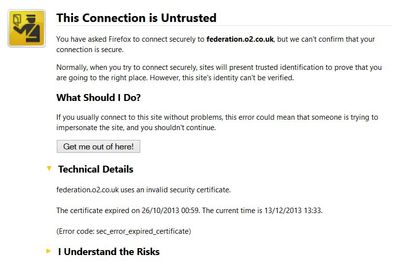 Expired Certificate - Firefox